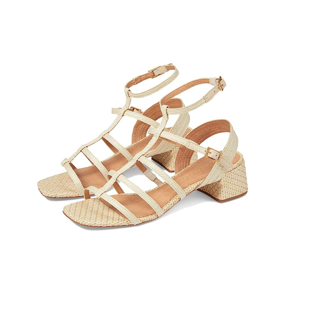 Andre Assous Rylie Leather Gladiator Sandal Natural Size 8 240361